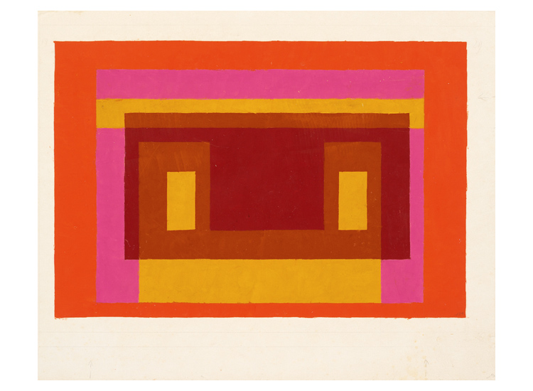 Josef Albers, Variant/Adobe (1948), olio e grafite su carta assorbente.